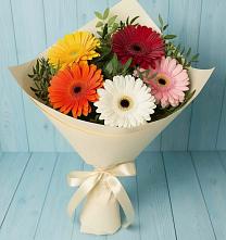 Букет цветов из:  Герберы #REPLACE_PRED# Урушу