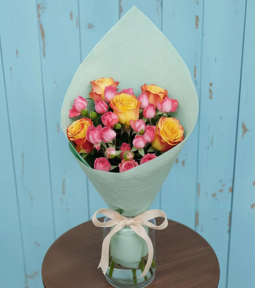 Букет цветов из: Розы в Урушу