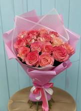 Букет 15 Розовых роз Равель #REPLACE_PRED# Урушу