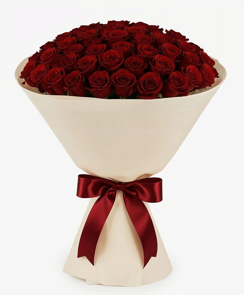 Букет 101 Бордовая роза Блэк Бакарра в Урушу